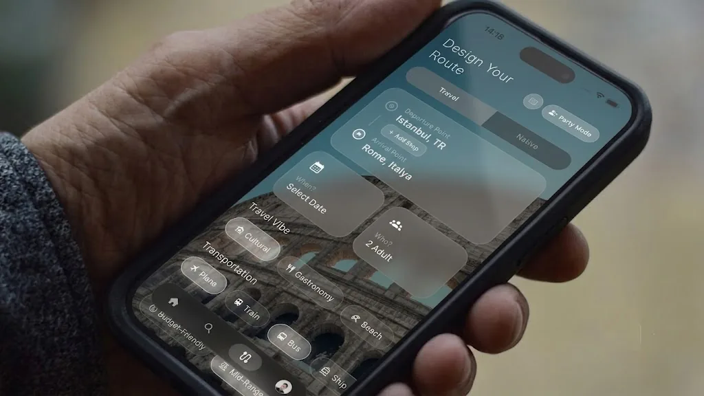 Person using NativeWay on their phone